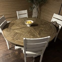 Rustic table with chairs 