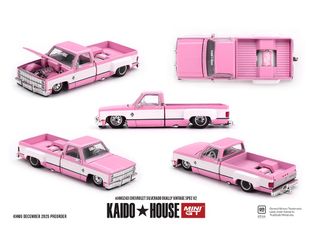 Kaido House x Mini GT 1:64 Chevrolet Silverado Dually Vintage Spec V2 – Pink with White