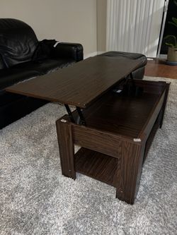 Lift-Top Coffee Table with Storage Shelf