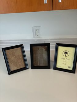 5 x 7 Wood Photo Frames With Black Finish Set Of 3