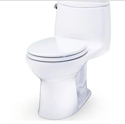 TOTO Ultramax 1.28 GPF One Piece Round Toilet with Left Hand Lever - Seat Included
