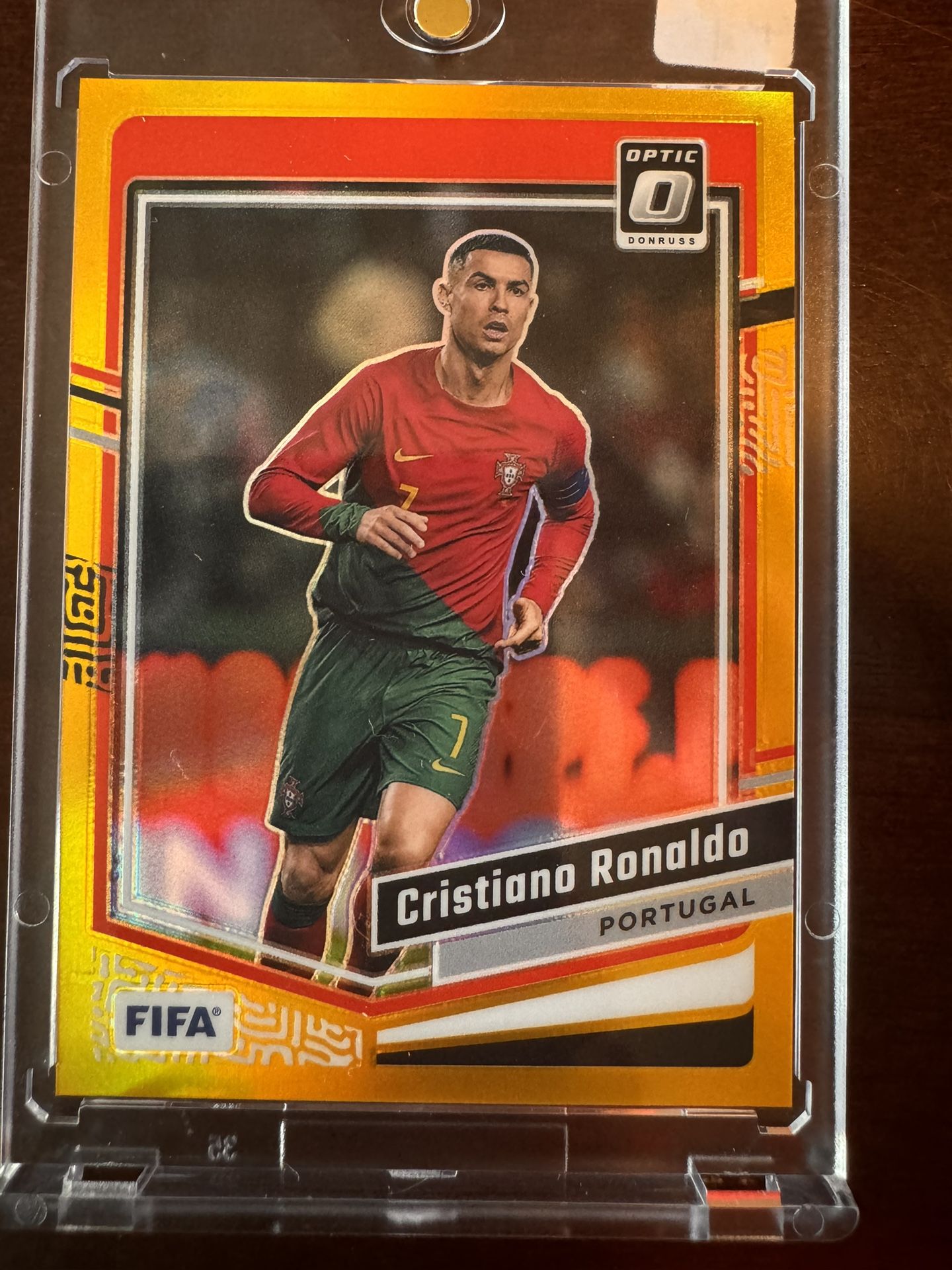 2023 Optic FIFA Cristiano Ronaldo Gold /10 #44 Portugal ***Read***