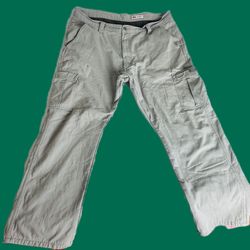Wranglers Men's Relaxed Fit Cargo Pants Brown Size Tech Pockets
