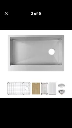 33 in. Apron-Front Single Bowl 16G  Kitchen Sink