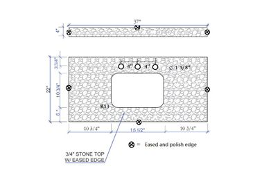Montary 37inch bathroom vanity top stone carrara white new style tops with rectangle undermount ceramic sink and back splash with 3 faucet hole for ba