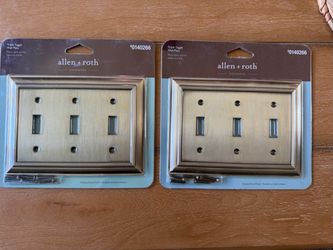 2 Allen + Roth Antique Brass Triple Switch Plates – New Light Switch