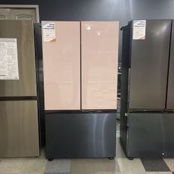 Samsung Bespoke 3 Door French Door Refrigerator With Beverage Center  AND  Ice Maker YBY I