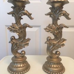 Candle Holders Gold 14” Tall 