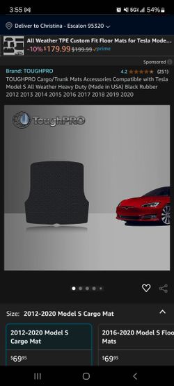 Toughpro Cargo Mat Tesla S