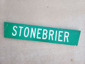 Double Sided Stonebrier Green & White Sign