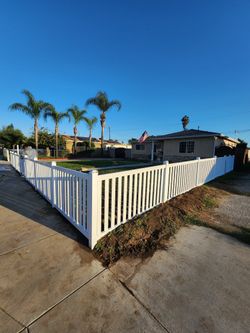 White Vinyl Fence 