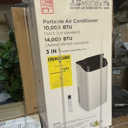 Brand New portable AC， Air Conditioner With Vent Hose, Window Cover And Remote 