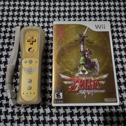 Zelda Skyward Sword (Wii) with Golden Wii Controller