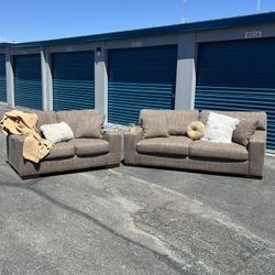 Brown Couch Sofa Loveseat Set Sectional Sillones Furniture🌟 Free Delivery! 🚚💨