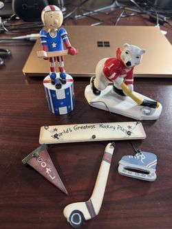 Vintage Decorative Hockey Themed Items