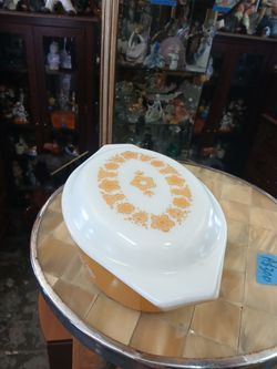 Vintage Pyrex 043 Corning Ware Casserole Butterfly Gold