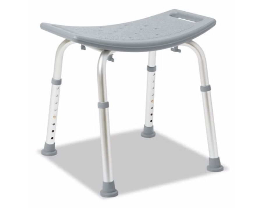 Medline Shower Chair Bath Bench without Back, Supports up to 250 lbs, Gray 