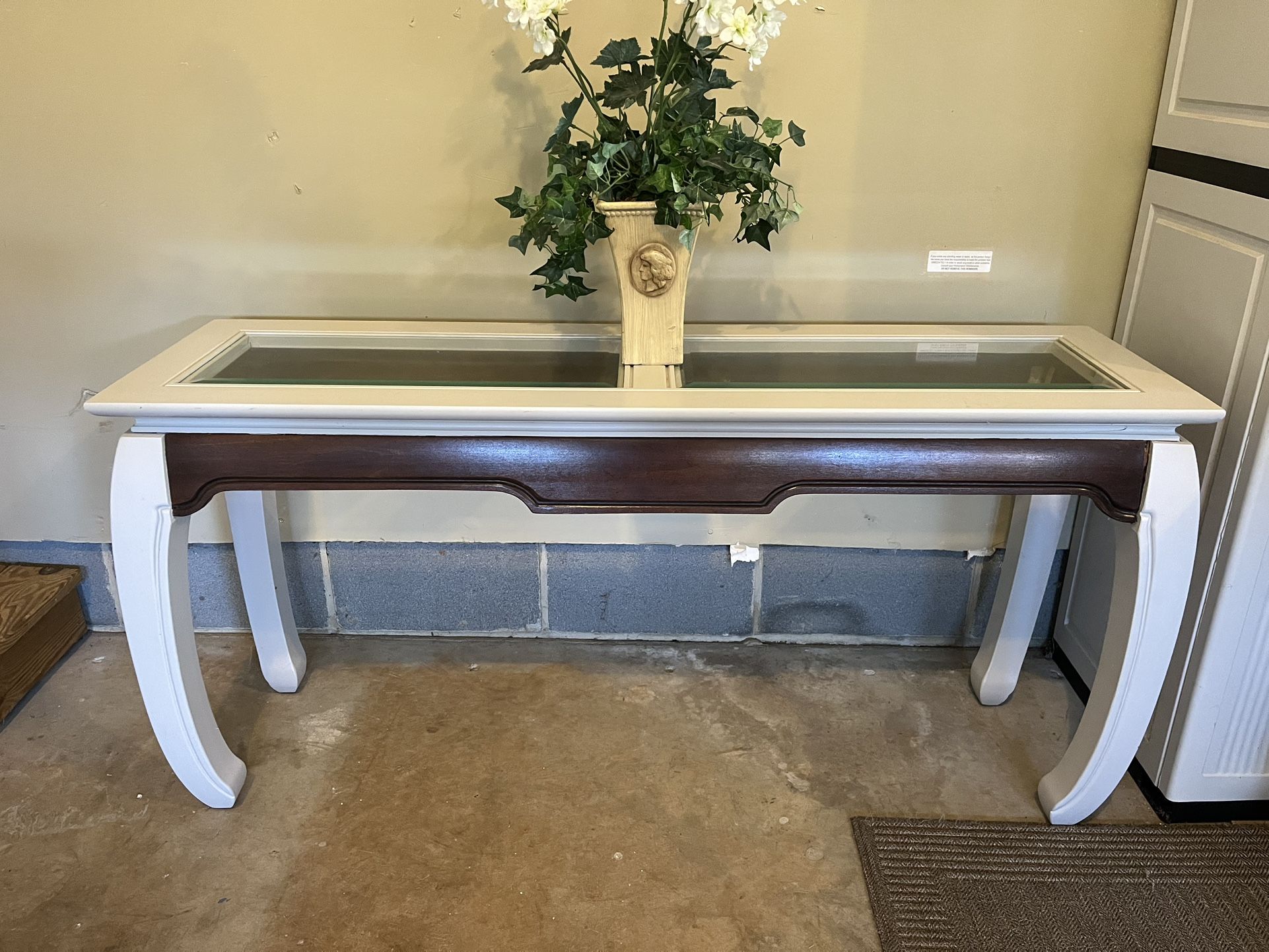 MANDARIN TABLE AND MIRROR ( Table Will Need Repair)