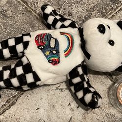 NWT #24 Plush Celebrity Bear 9” Beanie Bear w/ Racecar