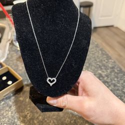 Moissanite Heart Necklace 