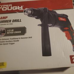 Hyper Tough 6-amp Hammer Drill. 1/2-IN Keyed Chuck