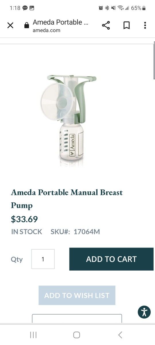 Ameda Hand Pump