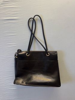 Black Leather Shoulder Bag