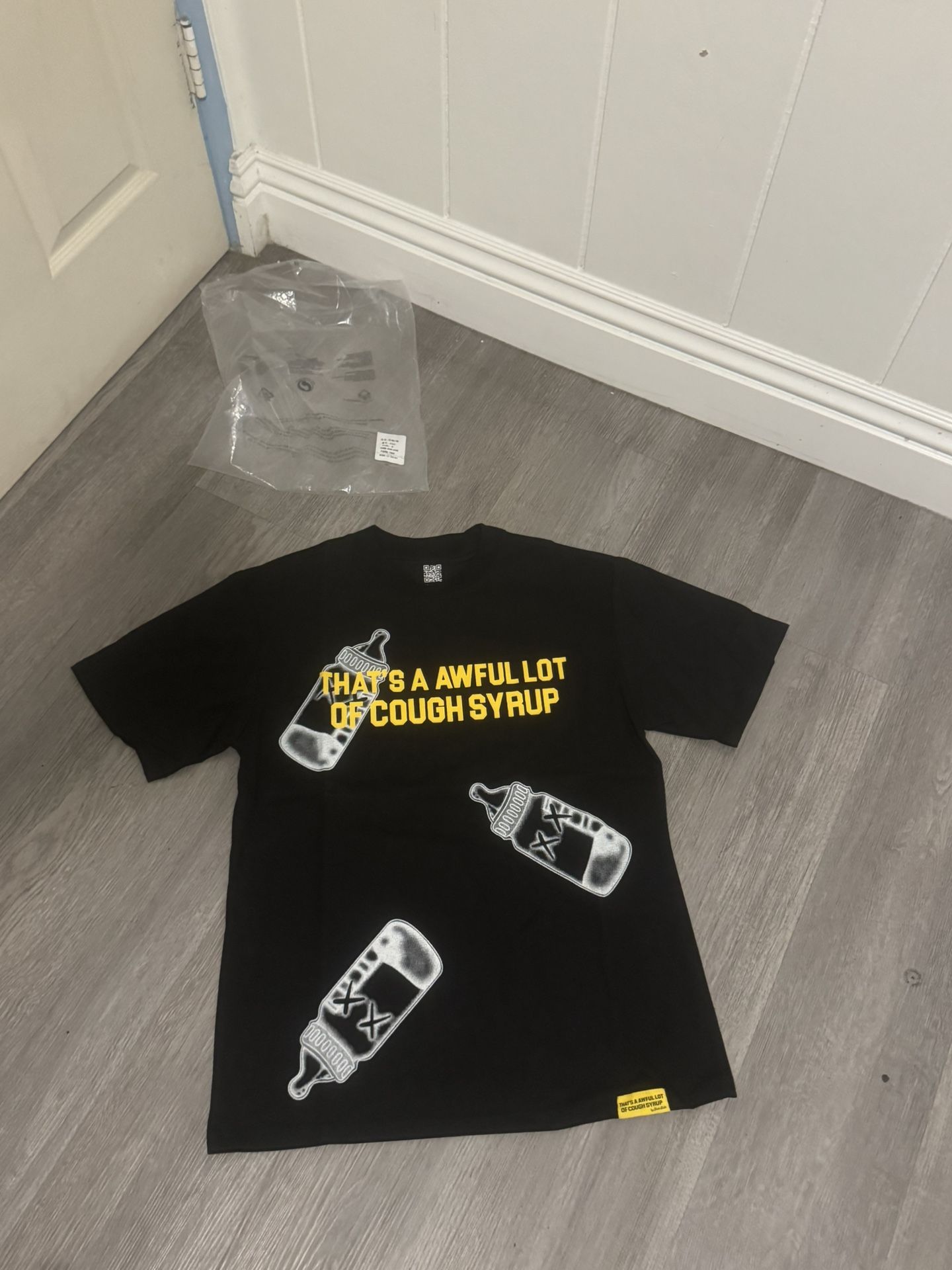 That’s a awful lot of cough syrup t shirt with baby bottle design brand new comes with bag And Tags Color Black Size m