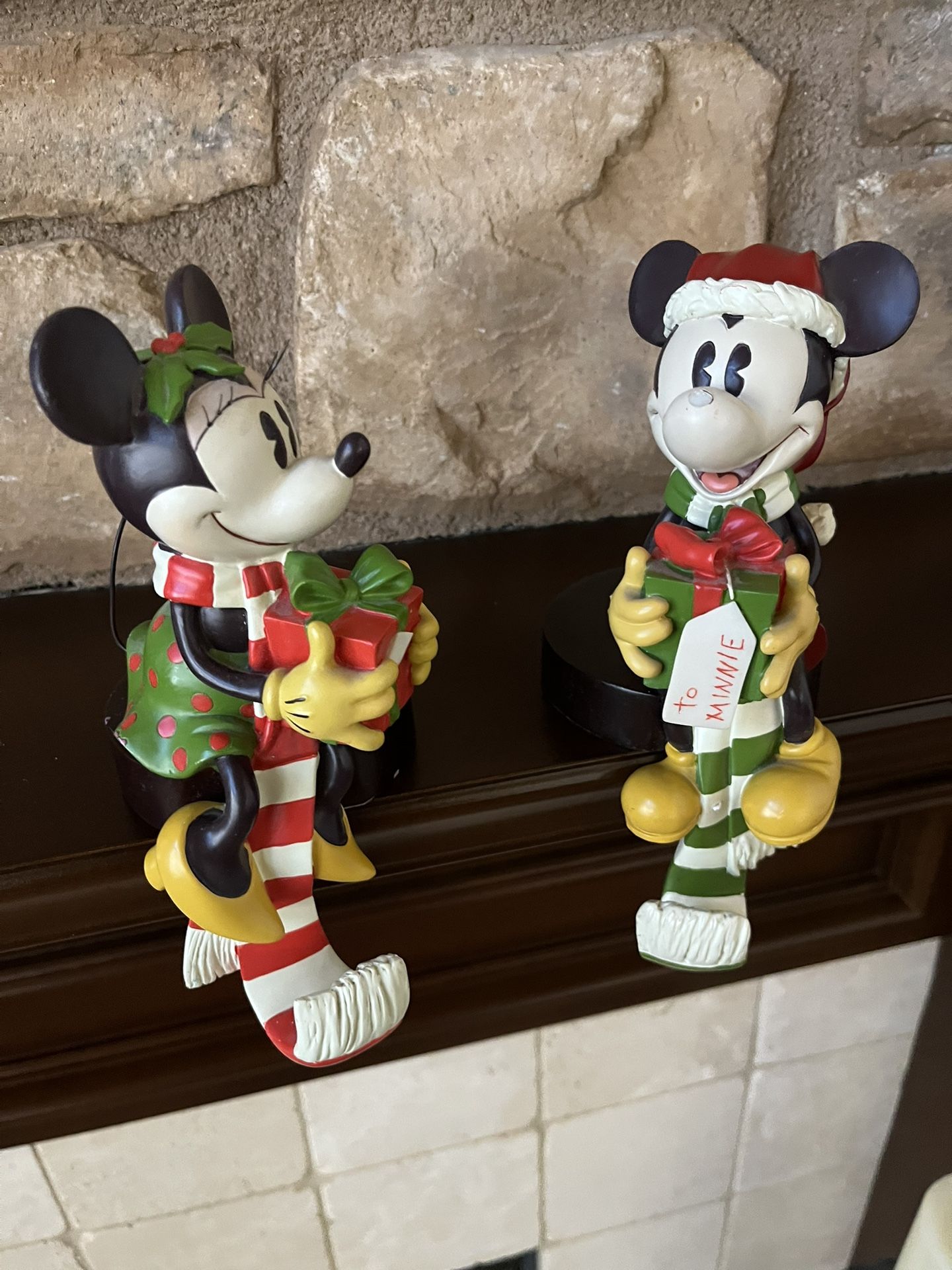 Disney Classic Collection Mickey & Minnie Stocking Hangers