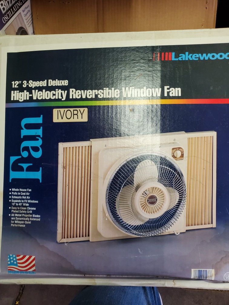Lakewood 12" High Velocity Reversible Window Fan