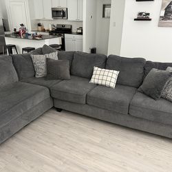 Gray sectional couch