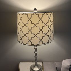 Silver And White Lamp 
