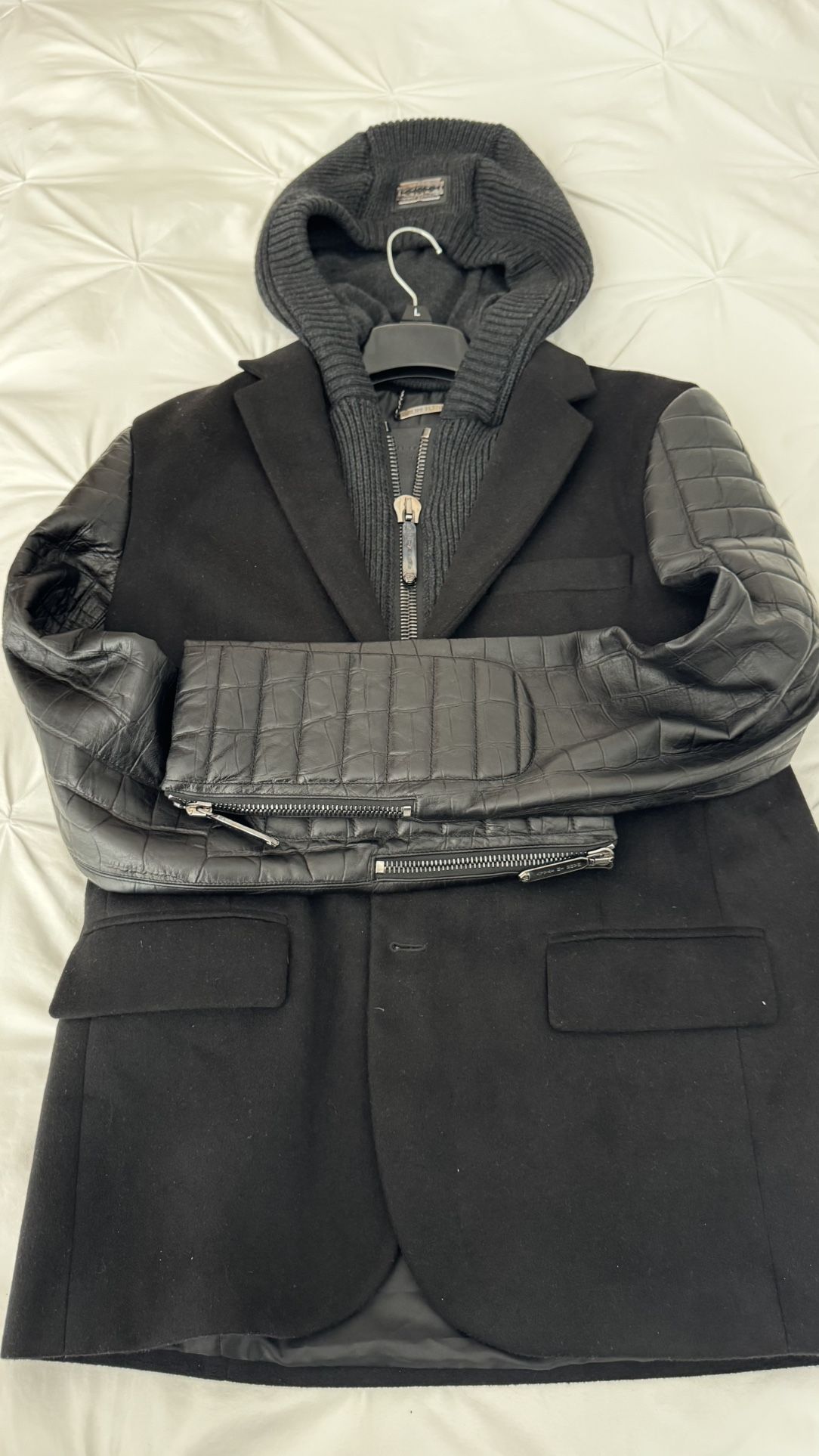 Philipp Plein Wool & Leather Jacket / Blazer Size M/L