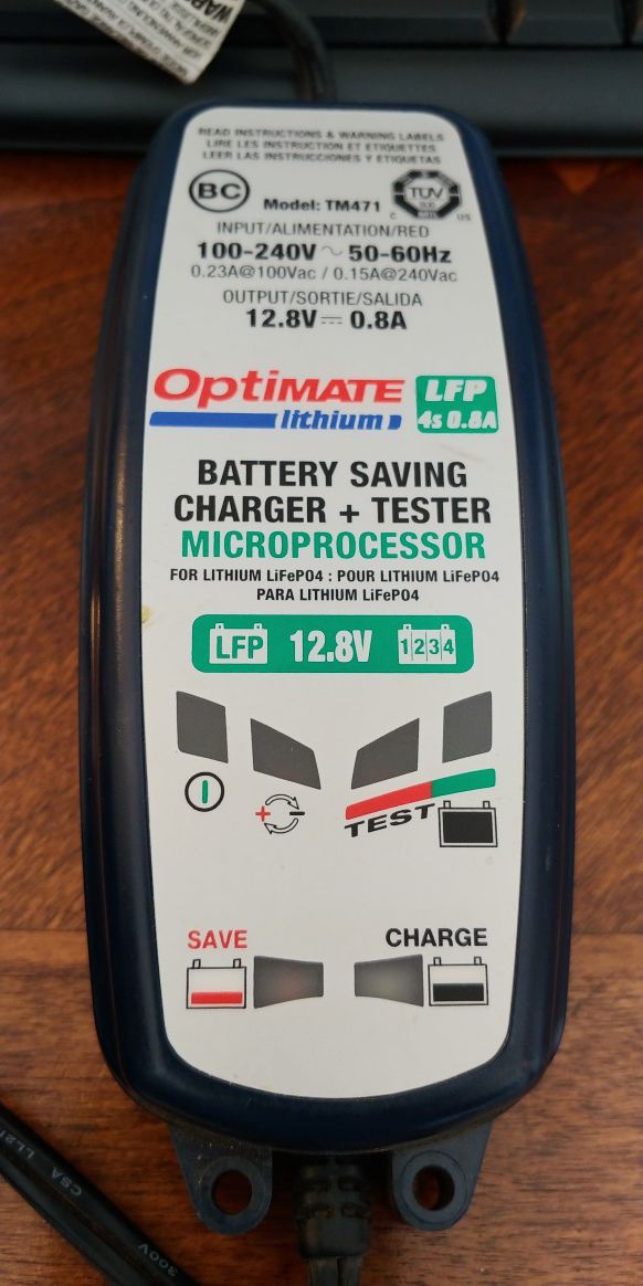 Optimate Lithium Ion Battery Charger / Tender and Tester w/ Attachments