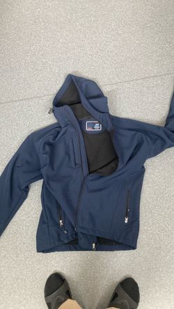 Navy Blue Softshell Hooded Jacket
