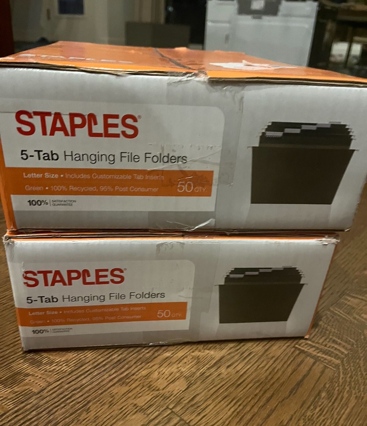 Two Boxes New 5-Tab Hanging File Folders
