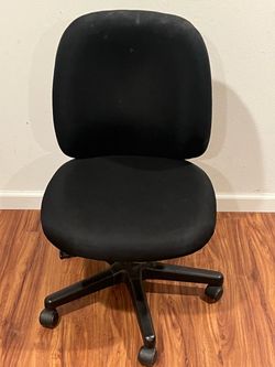 Black Adjustable Office Chair with Wheels