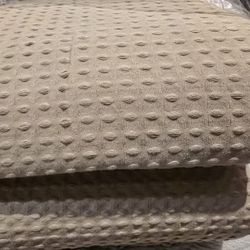 Bedsure Oversized King Duvet Cover Set Tan Waffle Bedding New Sealed