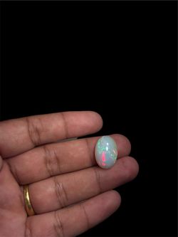 12 Ct Natural Ethiopian Opal Oval Cabochon Loose Gemstone Multi Color Fire