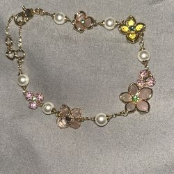 Kate Spade Gold Tone Petal Bracelet 