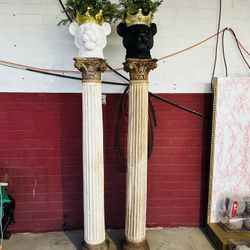 2x Columns ,2 Head Leopards Plants $300 Everything Together 