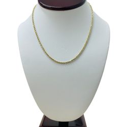 16” 10K Diamond Cut Rope Chain 