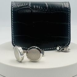 AUTHENTIC MONTBLANC Urban Walker Cufflinks. Tie/lapel Pin, & Genuine Alligator Travel Pouch