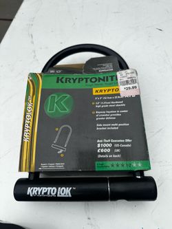 Kryptonite Kryptolok U-Lock 5x9 Bike Lock Hardened Steel w/ Box