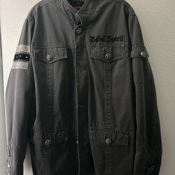   Rebel Spirit Men’s Jacket – Embellished Design – Size L