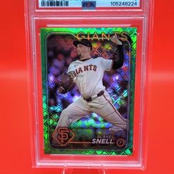 2024 Topps Chrome Logofractor Blake Snell Green Refractor /99 PSA 10 (Pop 1)