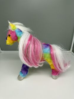 Douglas Cuddle Toys Joy Rainbow Princess Unicorn #770 Stuffed Animal 12"