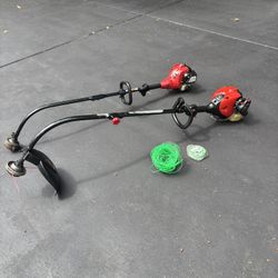 Sold As A PAIR…2 Gas Powered Weed Eaters…1 Craftsman & 1 Homelite  Gas Powered Weed Eater With Cutting String…