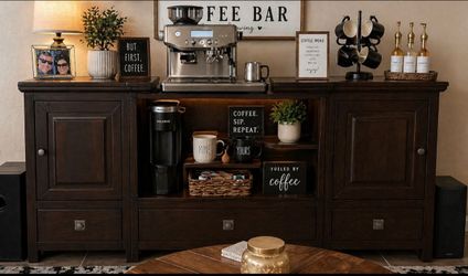Dark mahogany multipurpose furniture