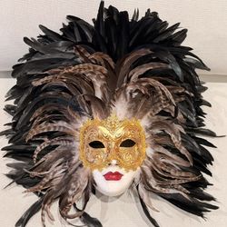 Venetian Feather Mask – Handmade in Italy 
